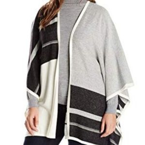 NWT NYDJ 2X Colorblocked Open Cardigan Cover Up